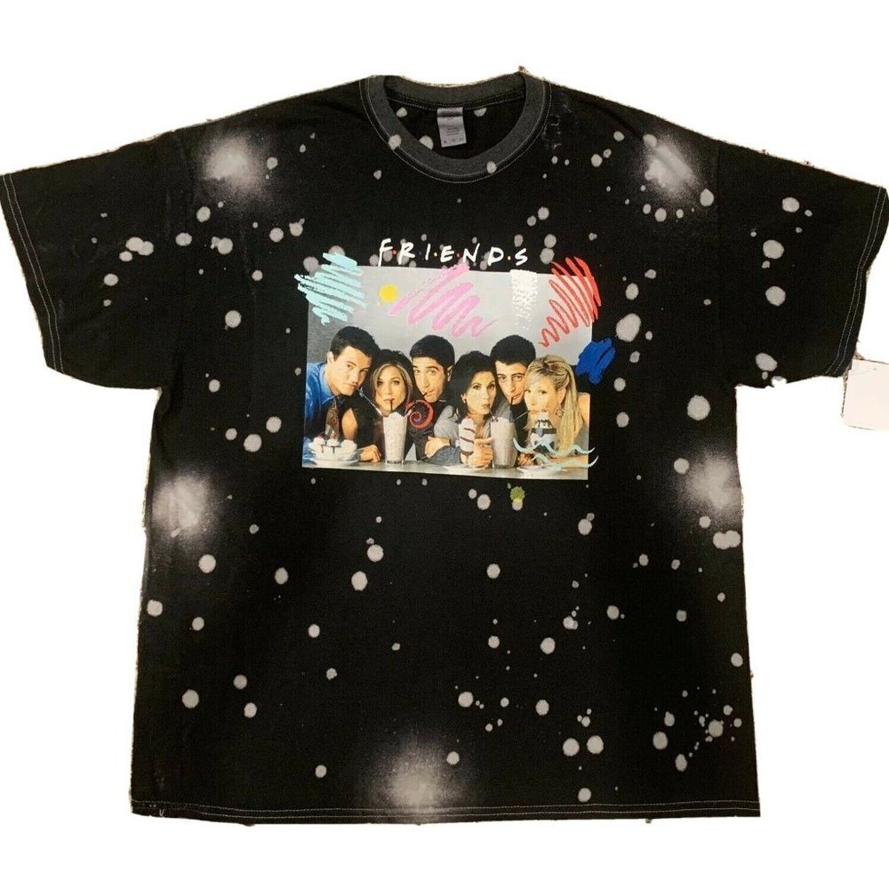 New Friends TV Show Milkshake T-shirt Top Medium Rachel Monica Joey Chandler